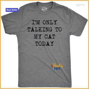 Men's Funny Cat Lover T-Shirt Regular Fit Cotton Blend Graphic Tee